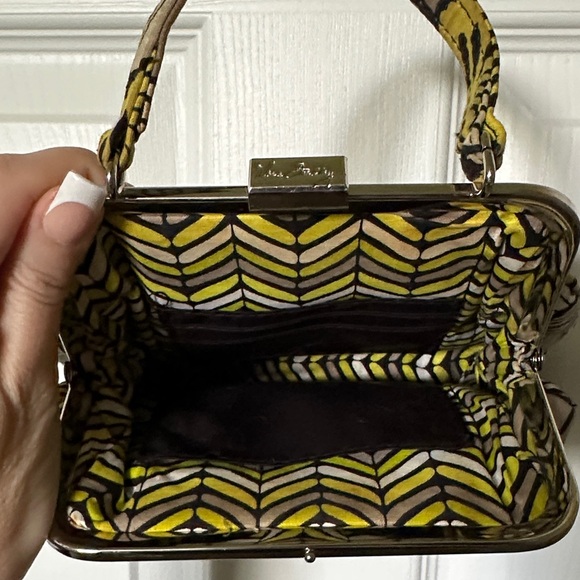 Vera Bradley Floral Frame Clutch in Black White and Yellow - Picture 4 of 6